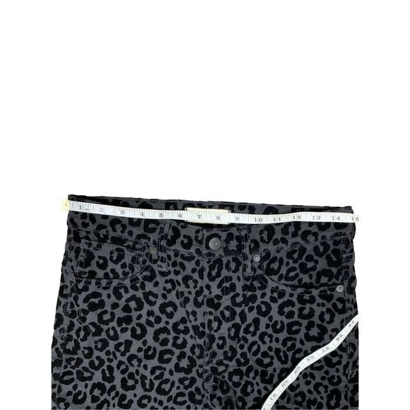 Madewell, 9” Mid-Rise Skinny Pants/Jeans, Flocked Leopard, Size 27, UGC - Picture 10 of 12